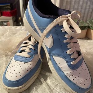 Nike Blue and White Sneakers; vintage